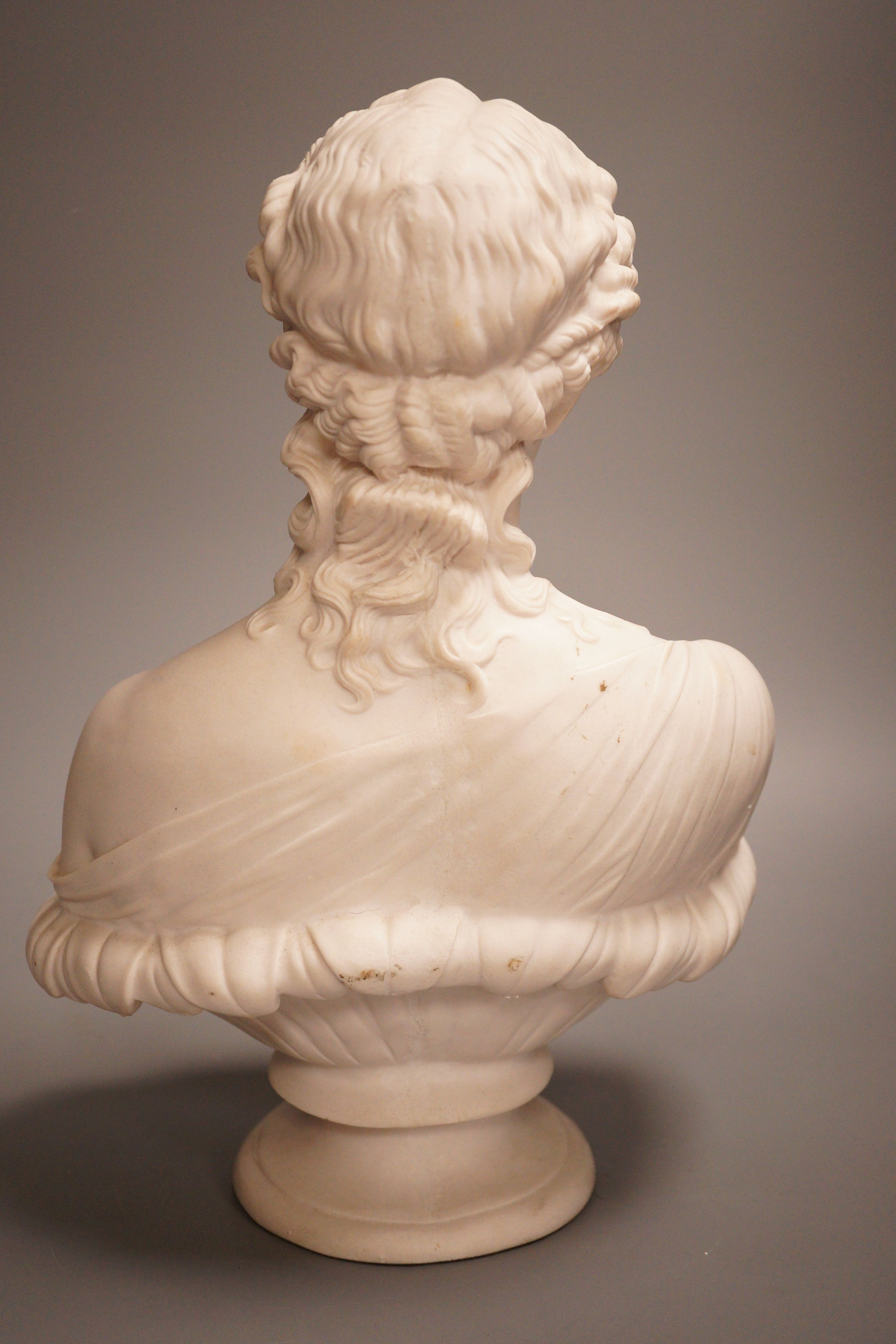 A reconstituted marble bust of Clytie, 32cm